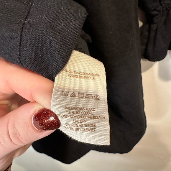 Free People Fleur Du Jour Enchanted Garden Black Off-Shoulder Mini Dress Small - Picture 7 of 10